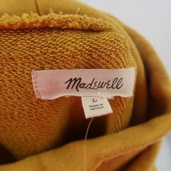 Madewell Women's Mock Neck Sweatshirt Size Large Nectar Gold NWT Drop Shoulder - Picture 5 of 8
